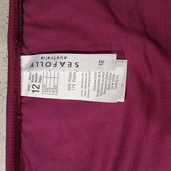 Seafolly Gathered Front Retro Full Coverage Bikini Bottoms, Size US 8 & 6, NWOT - Picture 5 of 14